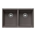 Blanco 527410 Precis SILGRANIT 29" 50/50 Double Bowl Undermount Kitchen Sink - Volcano Gray