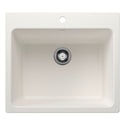 Blanco 401927 Liven SILGRANIT 25" Single Bowl Dual Mount Laundry Sink - White