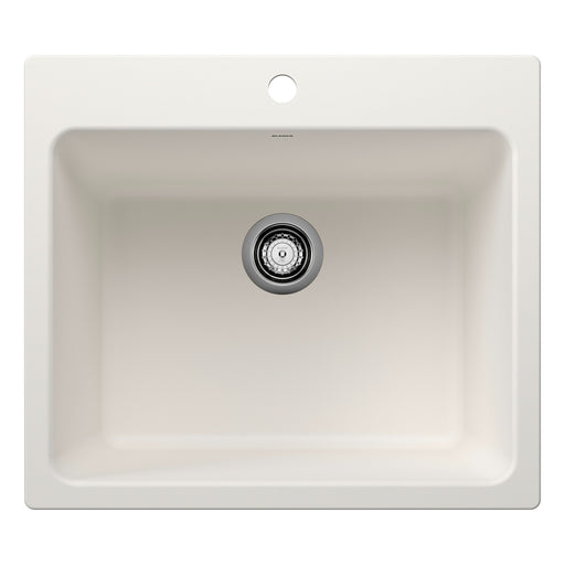 Blanco 401927 Liven SILGRANIT 25" Single Bowl Dual Mount Laundry Sink - White