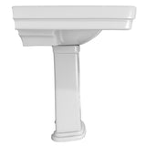 TOTO LPT530.4N#01 Promenade Rectangular Pedestal Bathroom Sink for 4" Center Faucets, Cotton White