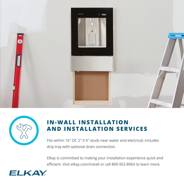 Elkay LBWDC00BKC In-Wall Filtered Water Dispenser in Midnight