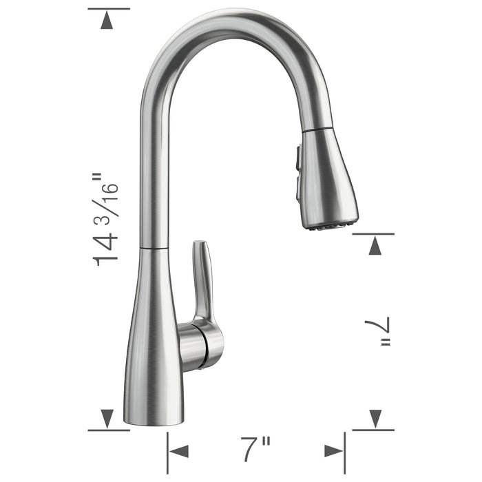 Blanco 442210 Atura Pull-Down Dual-Spray Bar Faucet - PVD Steel