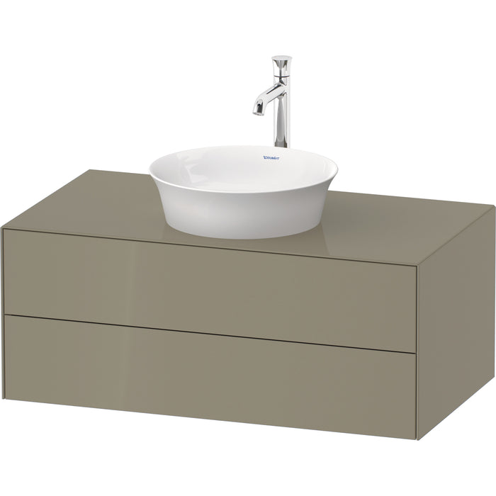 Duravit WT49860H2H2 White Tulip Wall-Mounted Vanity Unit Stone Gray High Gloss