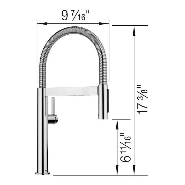 Blanco 527480 Culina Mini II Pull-Down Dual-Spray Kitchen Faucet - Chrome