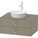 Duravit WT49900H2H2 White Tulip Wall-Mounted Vanity Unit Stone Gray High Gloss