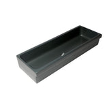 ALFI Brand AB48TRBM 48" Black Matte Above Mount Fireclay Bathroom Trough Sink