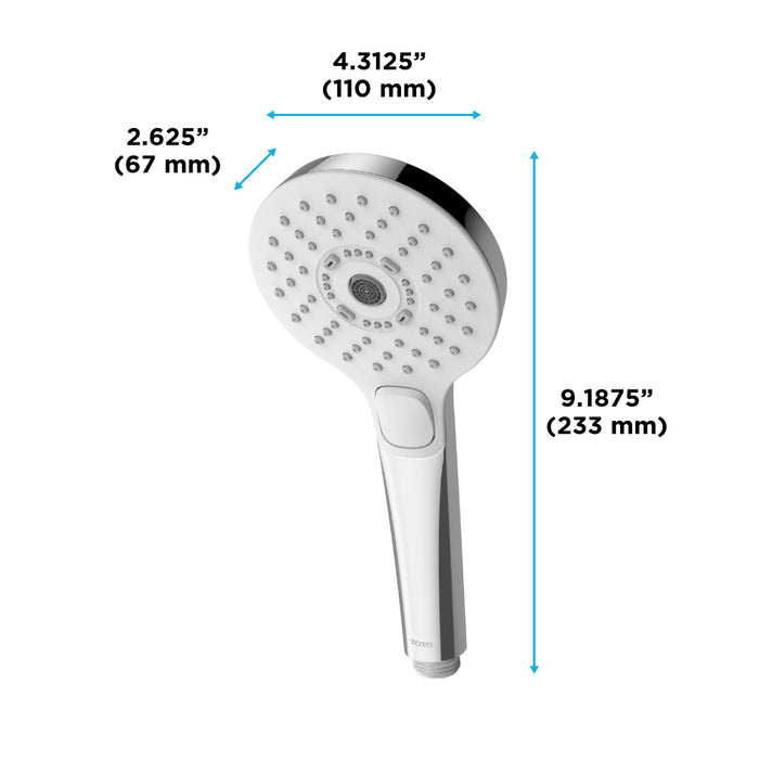 TOTO TBW01011U4#PN G Series 1.75 GPM Multifunction 4" Round Handshower in Polished Nickel