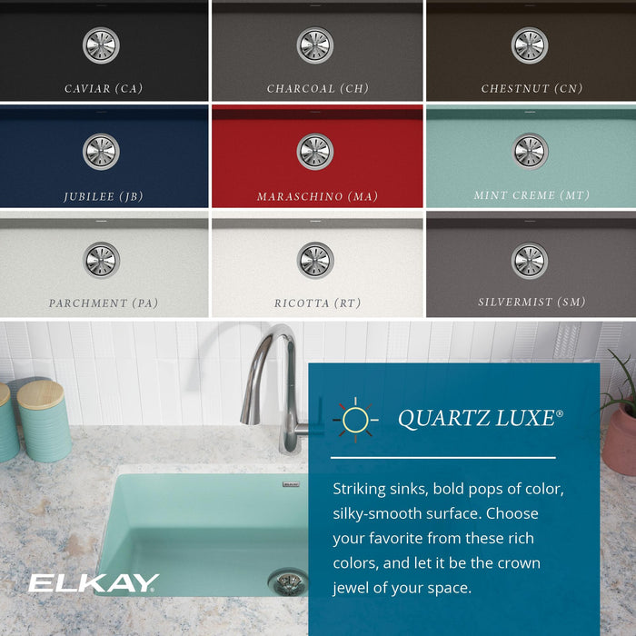Elkay ELXDULB3322PA0 33" x 19" Quartz Double-Bowl Undermount Kitchen Sink in Parchment