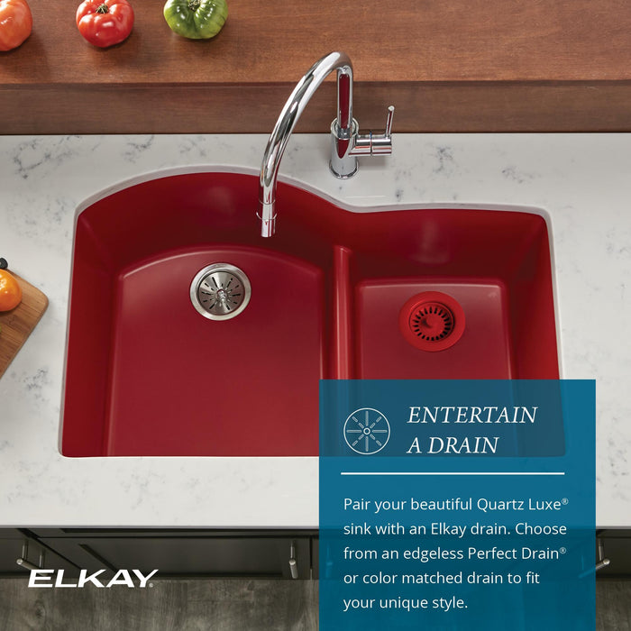 Elkay ELXDULB3322PA0 33" x 19" Quartz Double-Bowl Undermount Kitchen Sink in Parchment