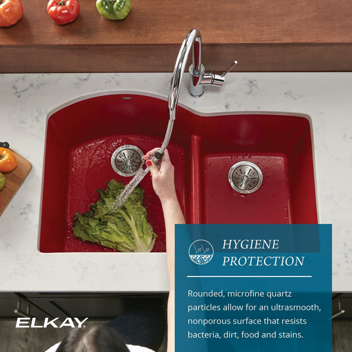 Elkay ELXRUP3620CH0 36" x 20" Quartz Single-Bowl Undermount Kitchen Sink in Charcoal