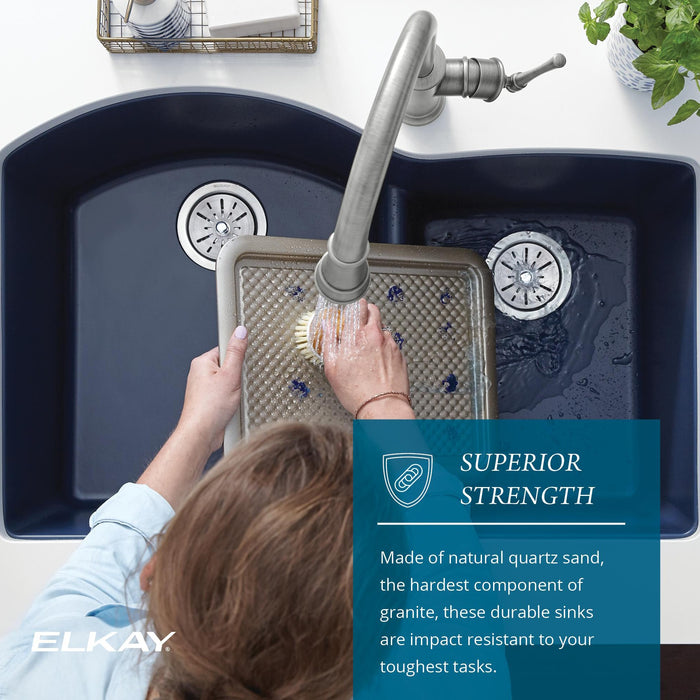 Elkay ELXRUP3620CH0 36" x 20" Quartz Single-Bowl Undermount Kitchen Sink in Charcoal