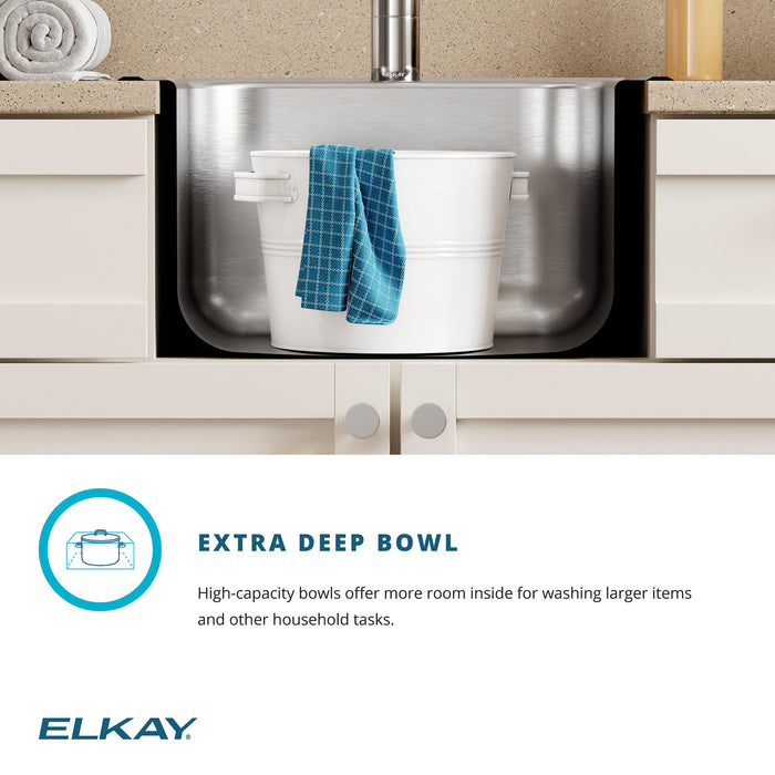 Elkay ESE2020100 20" x 20" Stainless Steel Drop-In Sink in Brushed Satin