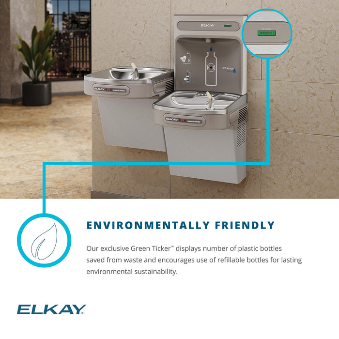 Elkay EZOTL8WSLK Bottle Filling Station with Water Cooler in Light Gray Granite
