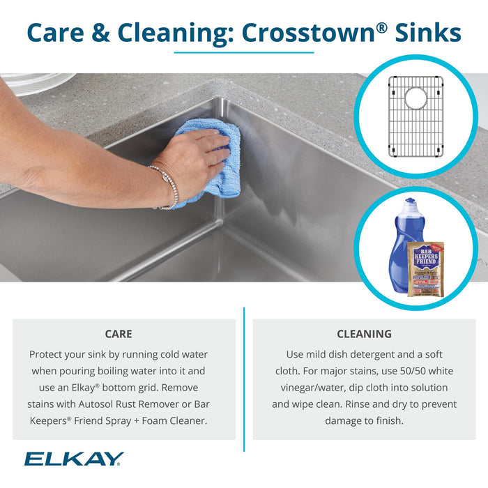 Elkay ECTRUA31169TFCW 31-1/2" x 18-1/2" Stainless Steel Double-Bowl Undermount Kitchen Sink Kit in Polished Satin