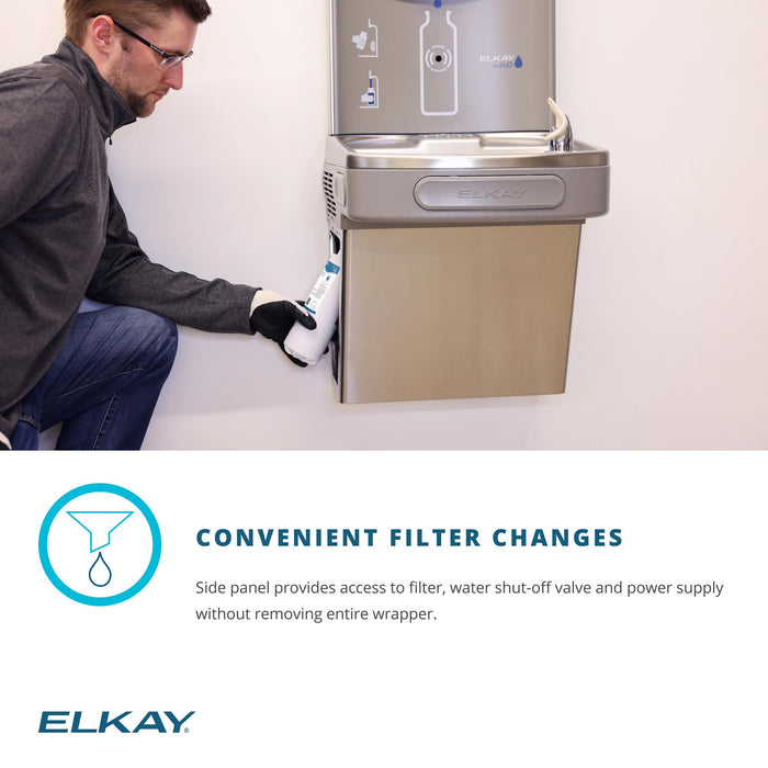 Elkay EZFMTLK Bi-Level Filter Mount Kit with Filter in Stainless Steel