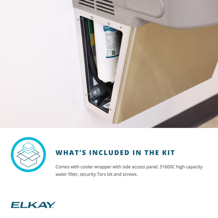 Elkay EZFMTLK Bi-Level Filter Mount Kit with Filter in Stainless Steel