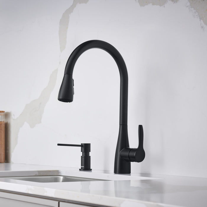 Blanco 443028 Atura Pull-Down Dual-Spray Bar Faucet - Matte Black