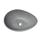 ALFI Brand ABCO21O 21" Solid Concrete Tear Drop Above Mount Vessel Sink