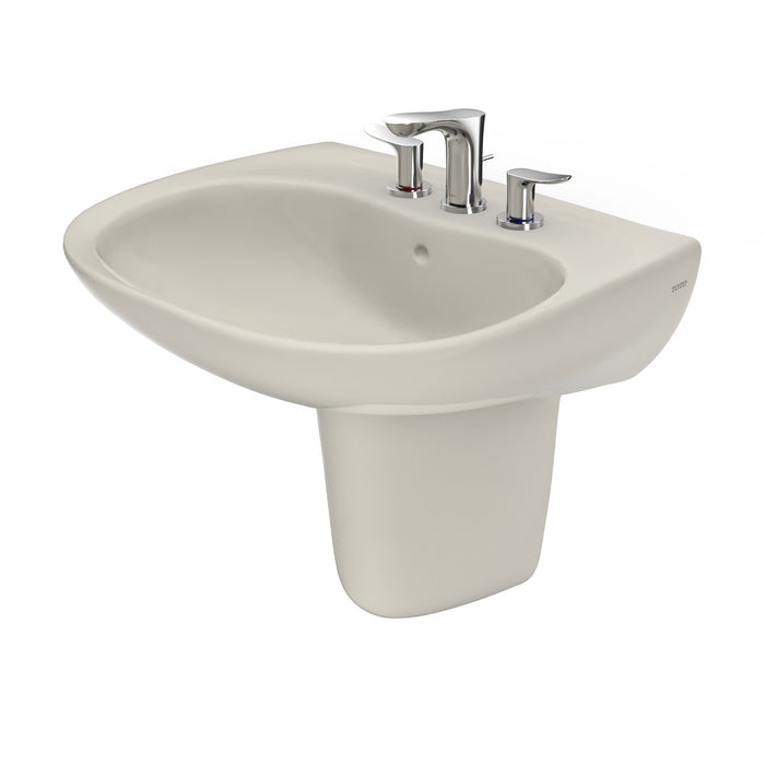 TOTO LHT241.8G#12 Supreme Oval Wall-Mount Bathroom Sink Shroud for 8 Inch Center Faucets, Sedona Beige
