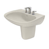 TOTO LHT241.8G#12 Supreme Oval Wall-Mount Bathroom Sink with Shroud for 8" Center Faucets, Sedona Beige