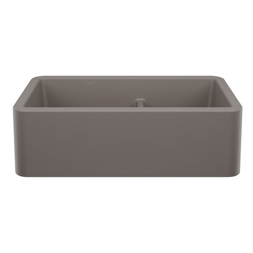 Blanco 443115 Ikon SILGRANIT 33" Double Bowl Apron-Front Farmhouse Sink with Low Divide - Volcano Gray