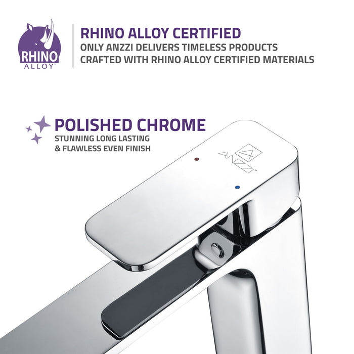 ANZZI L-AZ103 Vibra Single Hole Single-Handle Bathroom Sink Faucet-Polished Chrome