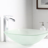 ANZZI LS-AZ081 Vista Series Deco-Glass Vessel Sink in Lustrous Frosted Finish