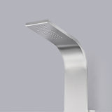 ANZZI SP-AZ035 Visor 60" Full Body Shower Panel with Heavy Rain Shower and Spray Wand in Brushed Steel