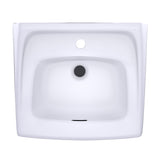 TOTO LT307#01 Commercial Wall-Mount Bathroom Sink for Single Hole Faucets, Cotton White