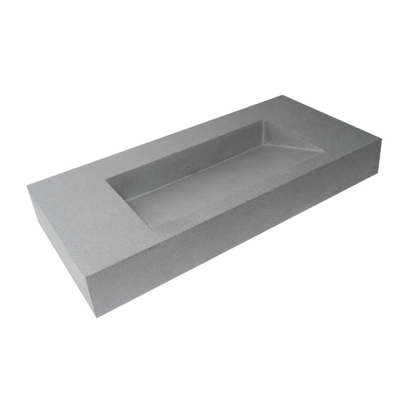 ALFI brand ABCO40R 40" Solid Concrete Rectangular Countertop Sink