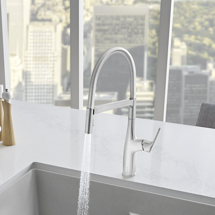 Blanco 442676 Rivana Semi-Pro Pull-Down Dual-Spray Kitchen Faucet - PVD Steel