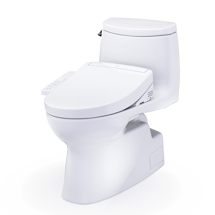 TOTO MW6143346CEFG#01 Carlyle II One-Piece Elongated Universal Height Toilet with Washlet+ S2 Bidet Seat