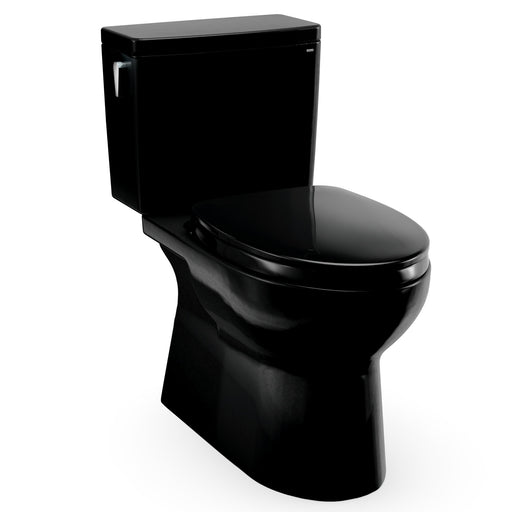 TOTO Glaston Two-Piece Elongated 1.28 GPF WASHLET+ and Auto Flush Ready Universal Height Toilet with SS124 SoftClose Seat, Ebony - MS472124CEF#51