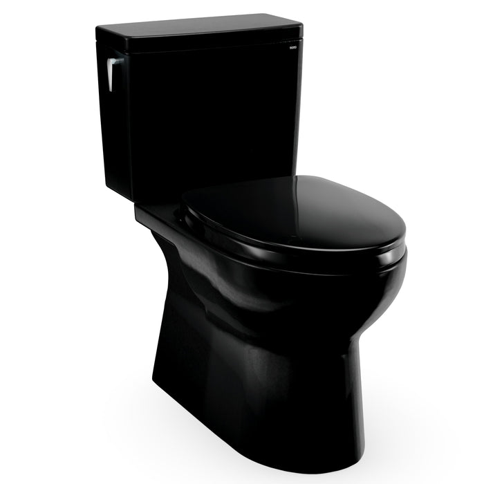 TOTO Glaston Two-Piece Elongated 1.28 GPF WASHLET+ and Auto Flush Ready Universal Height Toilet with SS124 SoftClose Seat, Ebony - MS472124CEF#51