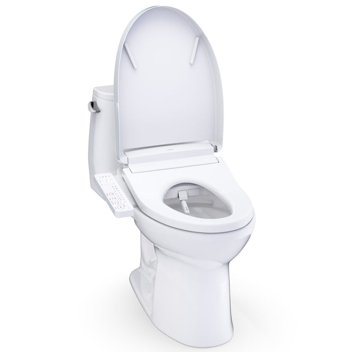 TOTO MW6083346CEFG#01 UltraMax WASHLET+ S2 One-Piece Elongated 1.28 GPF Universal Height Toilet in Cotton White