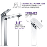 ANZZI L-AZ102 Valor Single Hole Single-Handle Bathroom Faucet in Polished Chrome