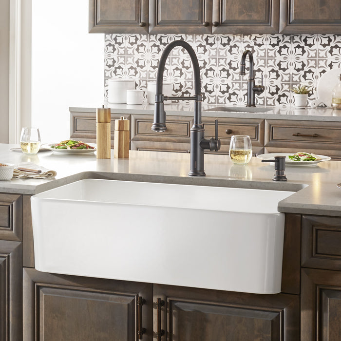 Blanco 525012 Cerana 33" Fireclay Single Bowl Apron-Front Farmhouse Sink - White