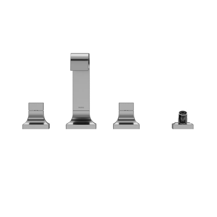 TOTO TBG08202U#CP GC Two-Handle Deck-Mount Roman Tub Filler Trim with Handshower, Polished Chrome