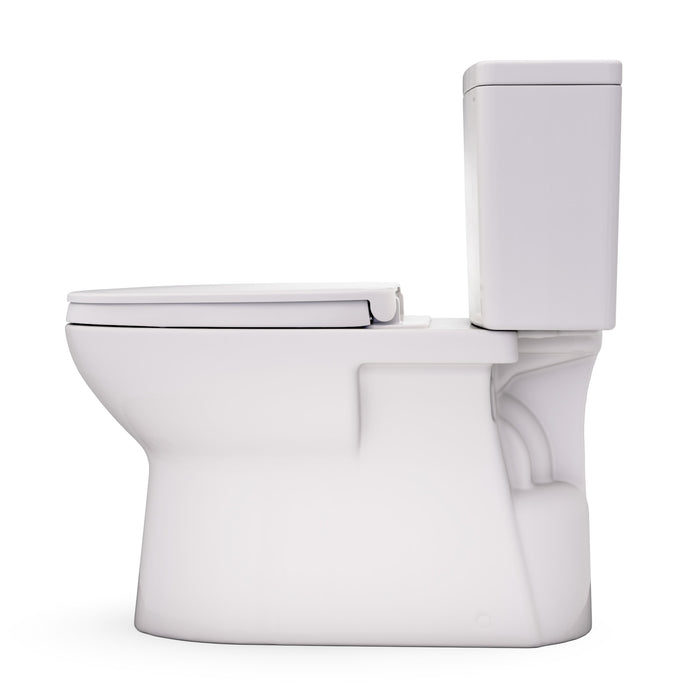 TOTO MS472124CEFG#12 Glaston Two-Piece Elongated 1.28 GPF Universal Height Toilet with Seat, Sedona Beige