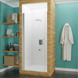 ANZZI SD-AZ051-02BN Lancer 29" x 72" Semi-Frameless Shower Door in Brushed Nickel