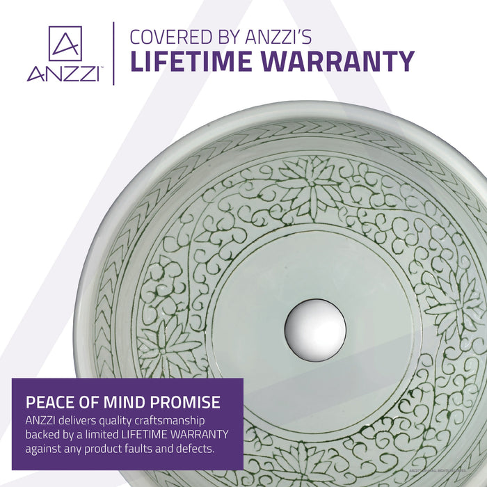 ANZZI LS-AZ8204 Satui Series Vessel Sink in Decor White