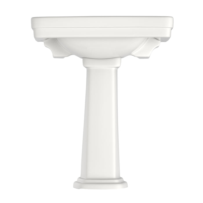 TOTO LPT530.8N#11 Promenade 27-1/2" x 22-1/4" Pedestal Bathroom Sink for Center Faucets, Colonial White