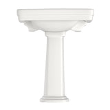 TOTO LPT530N#11 Promenade 27-1/2" x 22-1/4" Rectangular Pedestal Bathroom Sink for Single Hole Faucets, Colonial White