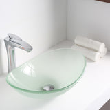 ANZZI LS-AZ8128 Craft Series Deco-Glass Vessel Sink in Lustrous Frosted