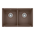 Blanco 516323 Precis SILGRANIT 29" 50/50 Double Bowl Undermount Kitchen Sink - Cafe