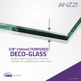 ANZZI SD-AZ056-01CH Castle Series 49" x 72" Semi-Frameless Shower Door in Polished Chrome