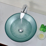 ANZZI LS-AZ055 Spirito Series Deco-Glass Vessel Sink in Churning Silver