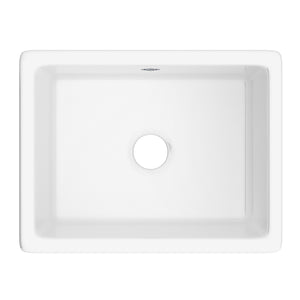 Rohl UM2318WH Shaws Classic Shaker Single Bowl Inset or Undermount Fireclay Secondary Kitchen or Laundry Sink