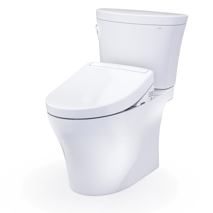 TOTO MW4483446CEMFGN#01 Washlet+ Aquia IV Arc Elongated Dual Flush Universal Height Toilet with S5 Bidet Seat