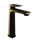 ANZZI Single Handle Single Hole Bathroom Vessel Sink Faucet With Pop-up Drain in Matte Black & Brushed Gold